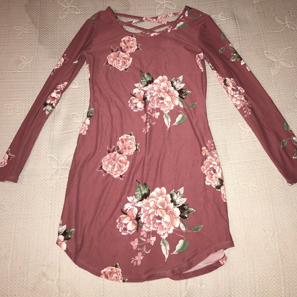 Floral skin tight dress
